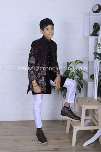 Wine Colour Indowestern(BE-BINW_2021)