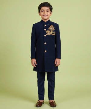 Navy Blue Colour Indo Western(BE-BINW_2136)