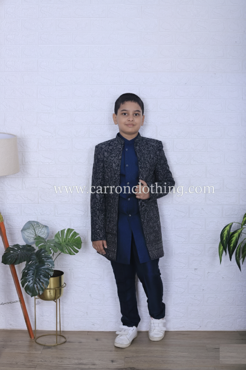 Bottle Green Colour Indo western(BE-BINW_8846)