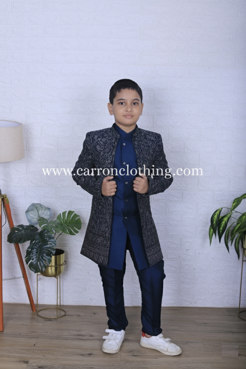 Bottle Green Colour Indo western(BE-BINW_8846)