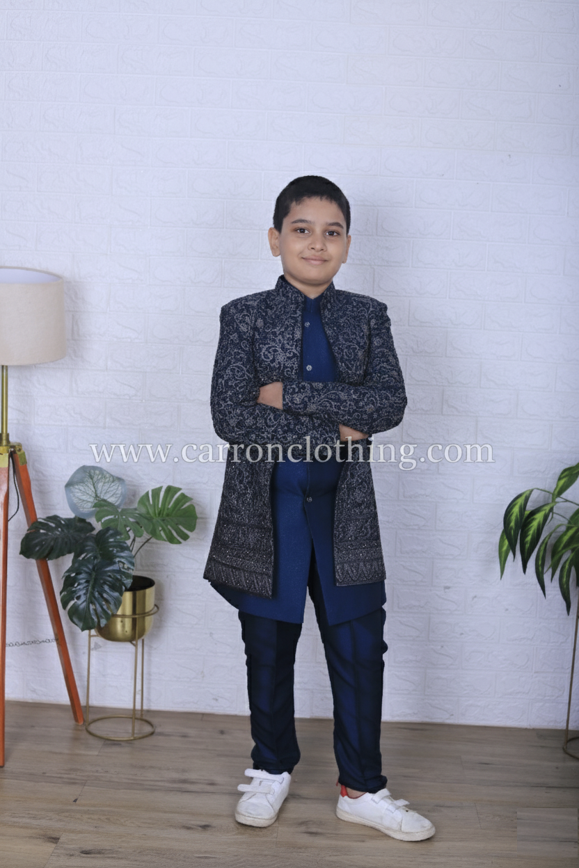 Bottle Green Colour Indo western(BE-BINW_8846)