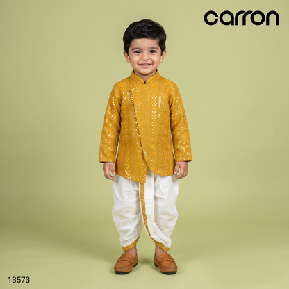 Mustard Yellow Colour Kurta With Dhoti(BE-BKUS_13573)