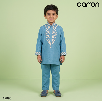 Steel Blue Colour Kurta Set(BE-BKUS_19895)
