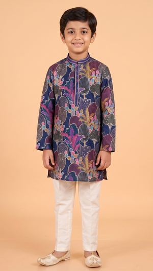 Navy Blue Colour Kurta Set(BE-BKUS_4992)