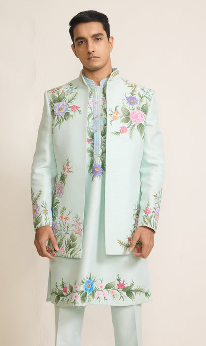 Light Blue Colour Indo western(ME-MINW_IW 541)