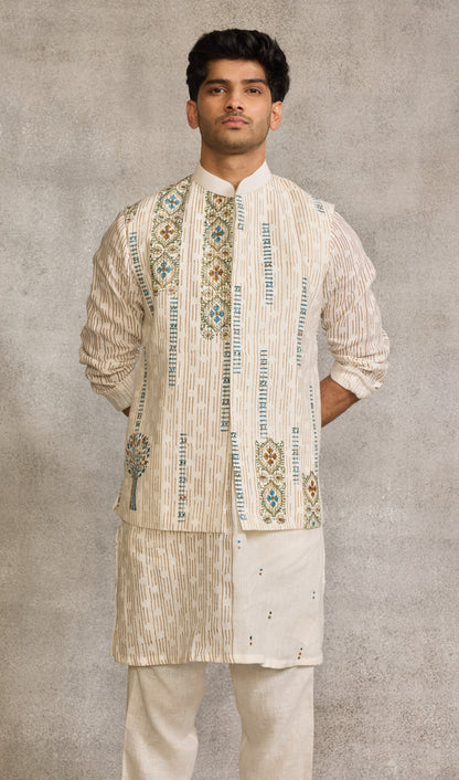 Cream Colour Bundi Set (ME-MBUS_JK  1888)