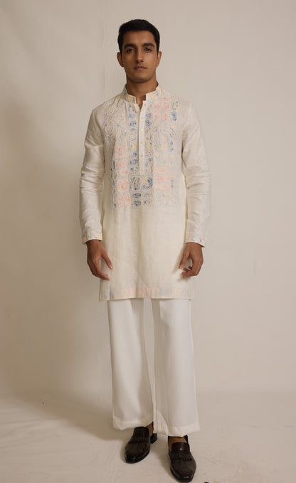 Cream Colour Kurta With Stole (ME-MKUS_T 2659)