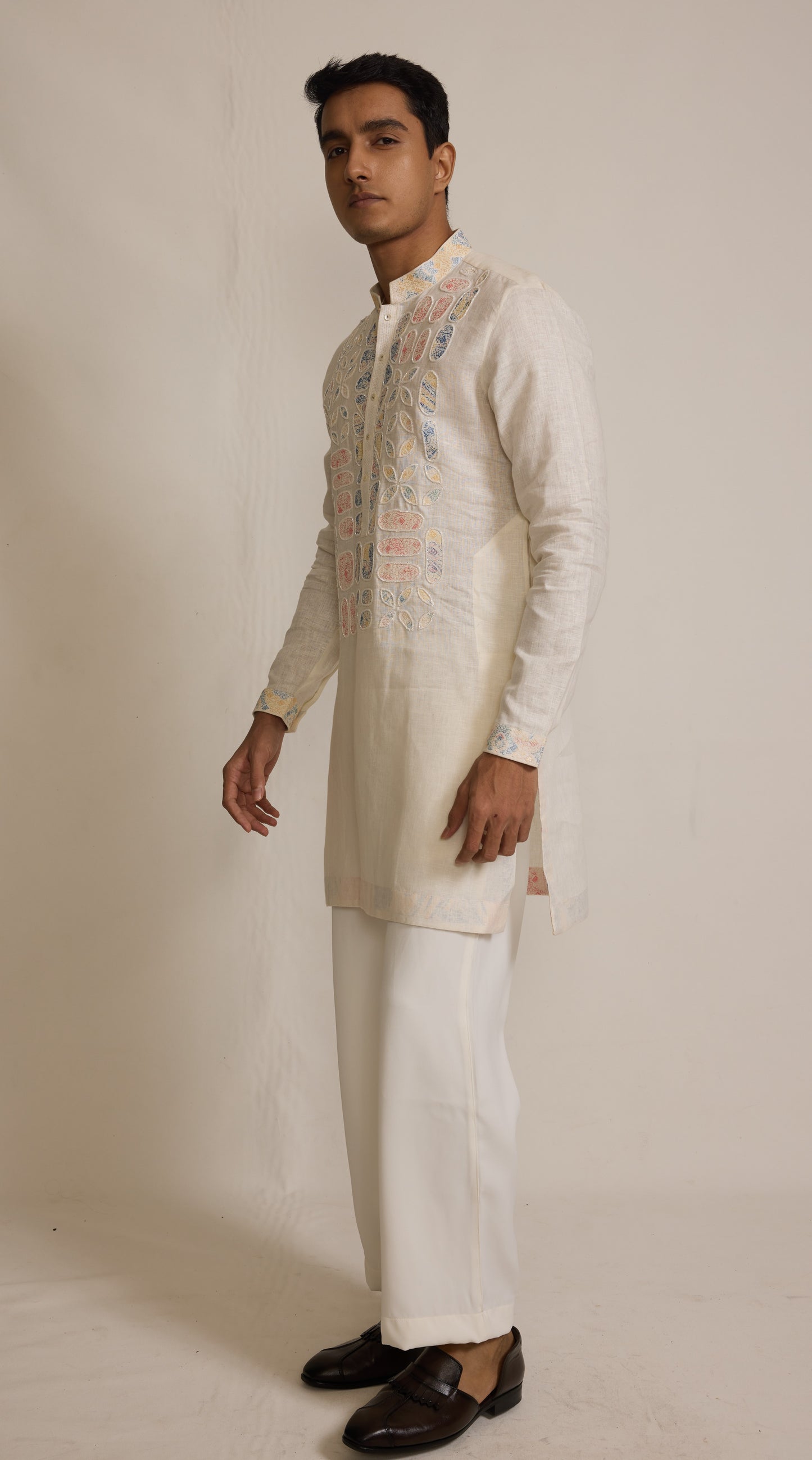 Cream Colour Kurta With Stole (ME-MKUS_T 2659)
