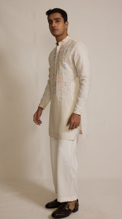 Cream Colour Kurta With Stole (ME-MKUS_T 2659)
