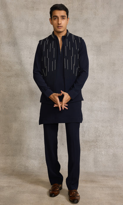 Navy Blue Colour Bundi Set (ME-MBUS_2642)