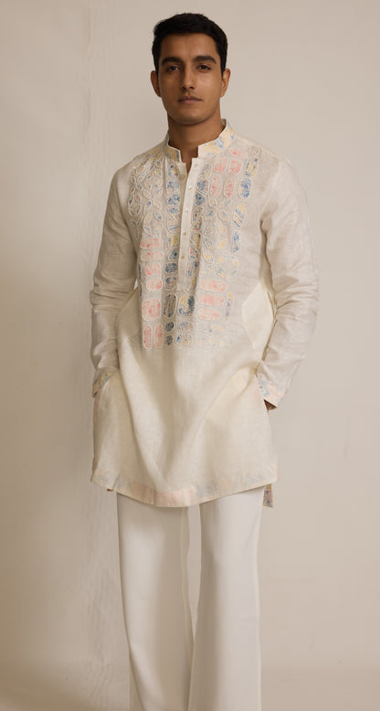 Cream Colour Kurta With Stole (ME-MKUS_T 2659)