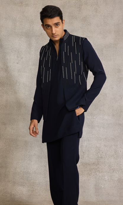 Navy Blue Colour Bundi Set (ME-MBUS_2642)