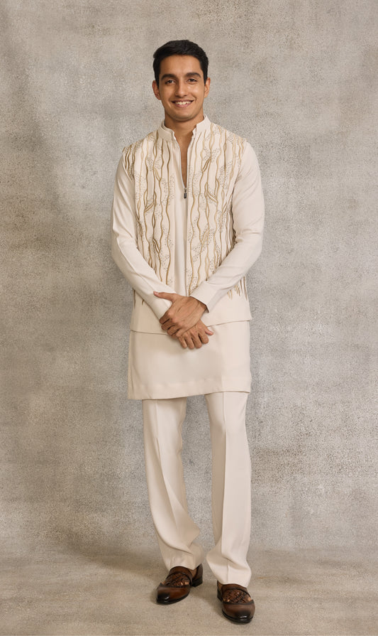 Cream Colour Bundi Set(ME-MBUS_2756)