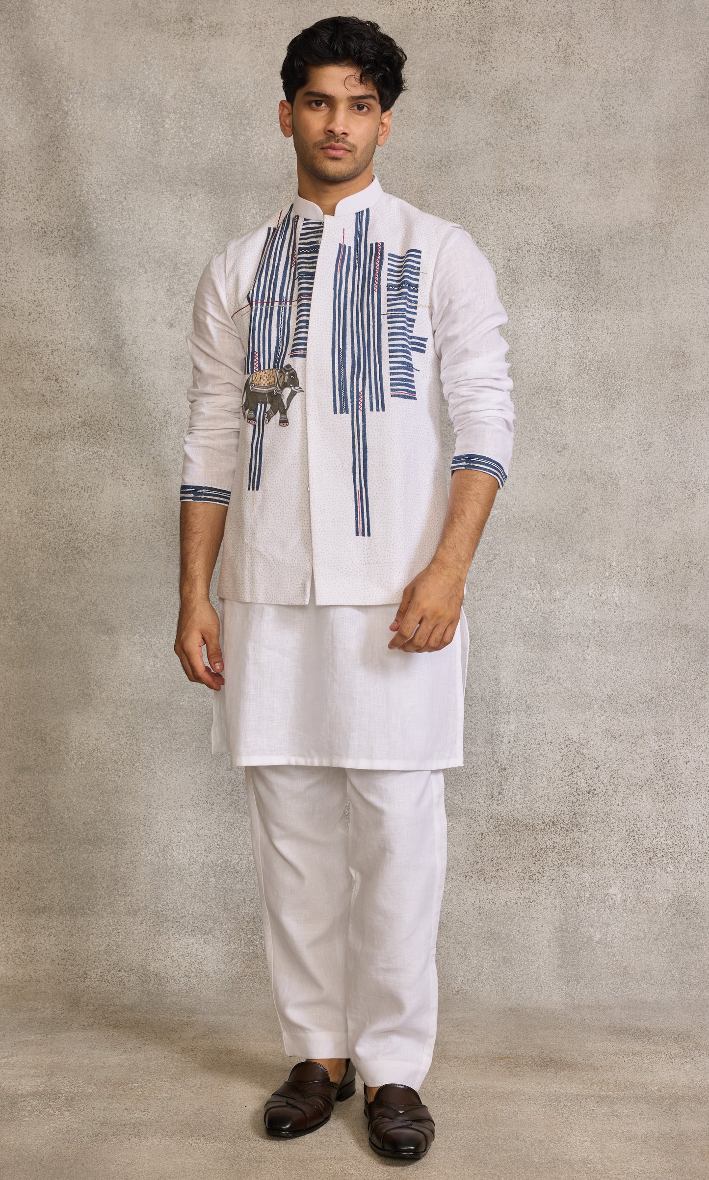 Cream Colour Bundi Set(ME-MBUS_JK 1772)