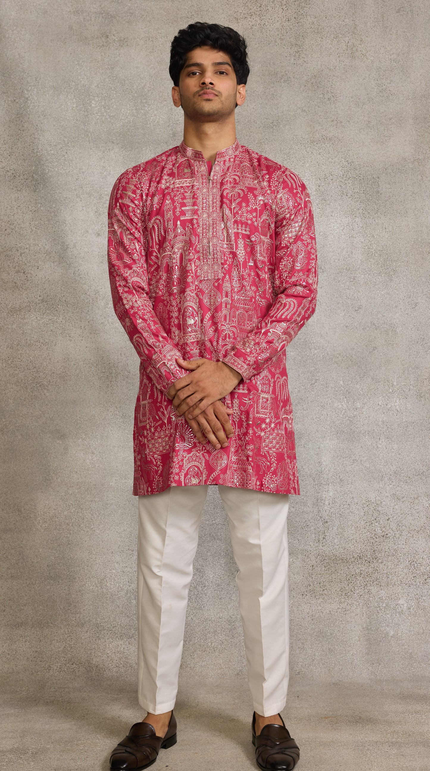 Rani Colour Kurta Set With Stole (ME-MKUS_T 2597 D)