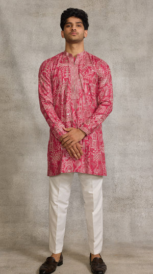 Rani Colour Kurta Set With Stole (ME-MKUS_T 2597 D)