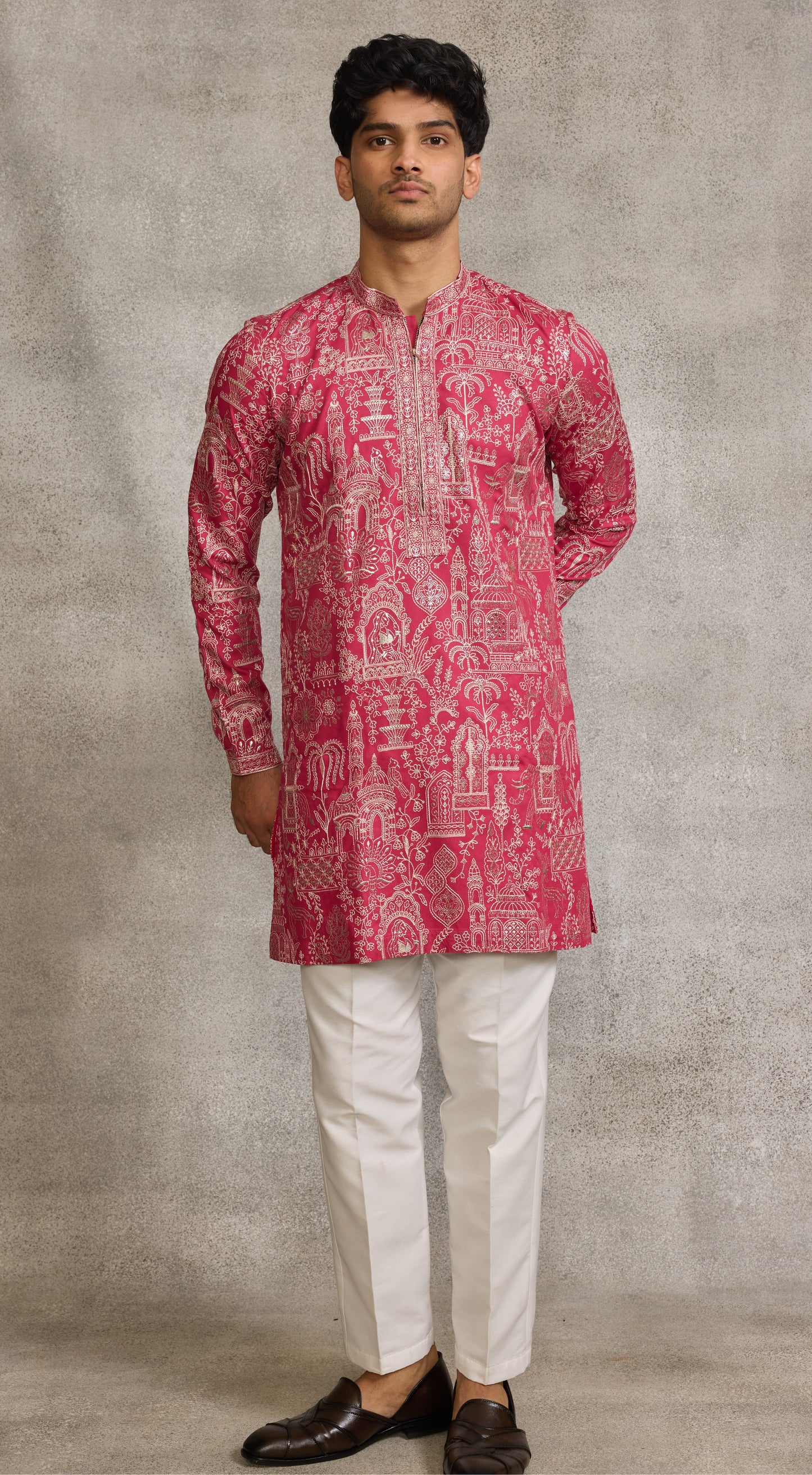 Rani Colour Kurta Set With Stole (ME-MKUS_T 2597 D)