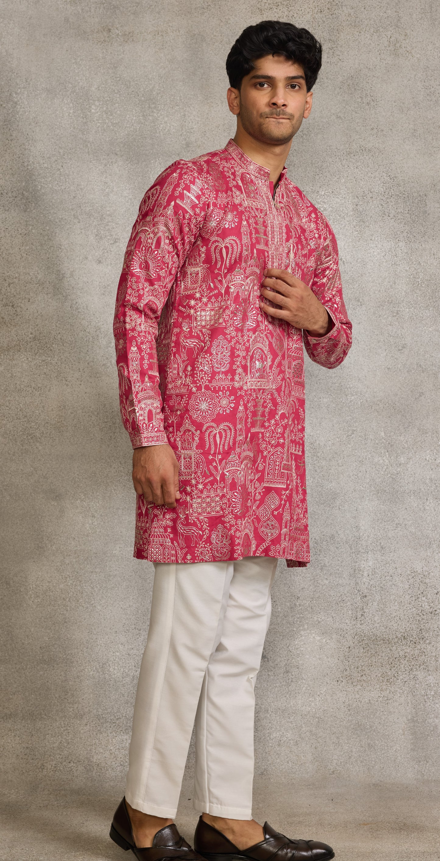 Rani Colour Kurta Set With Stole (ME-MKUS_T 2597 D)