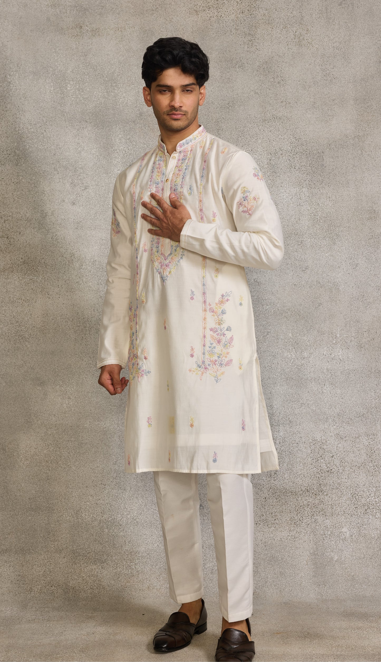 Cream Colour Kurta Set(ME-MKUS_SK 059)