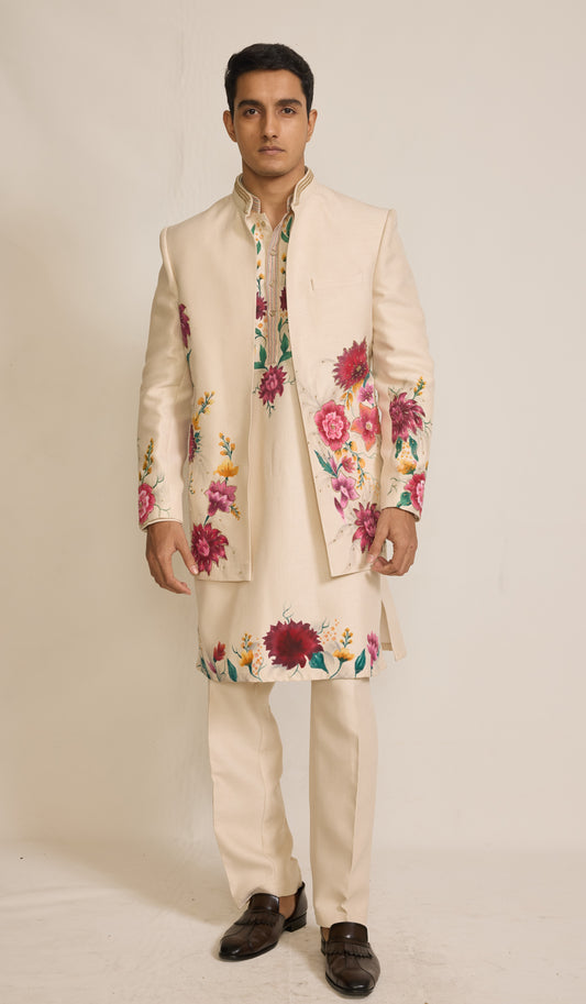 Cream Colour Indo western(ME-MINW_IW 549)