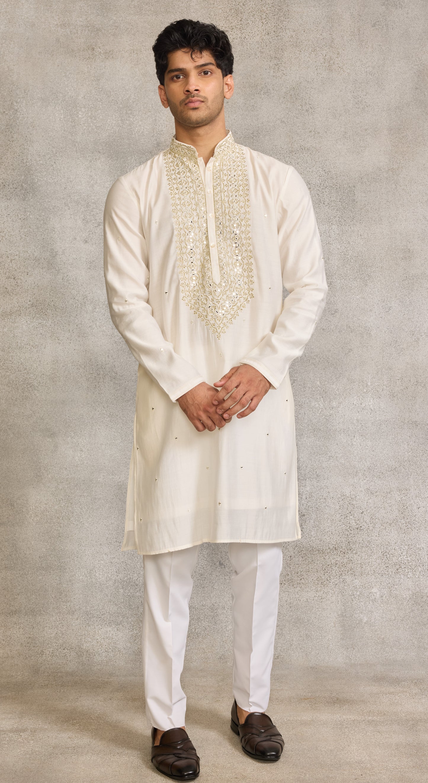 Cream Colour Kurta Set(ME-MKUS_SSK 38)