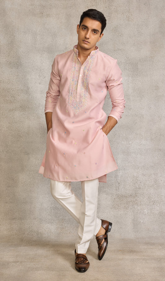 Pink Colour Kurta Set(ME-MKUS_059)