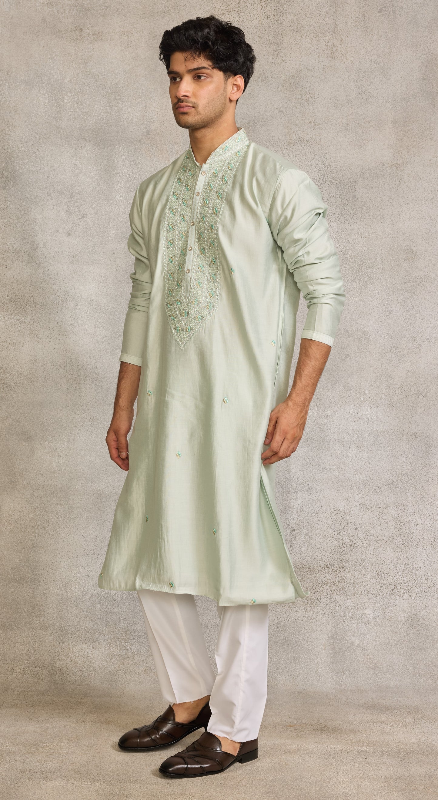 Pista Colour Kurta Set(ME-MKUS_6445)