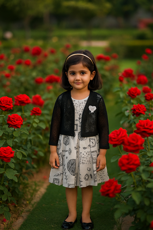 Black Colour Cotton Frock(GC-GFRC_5638)