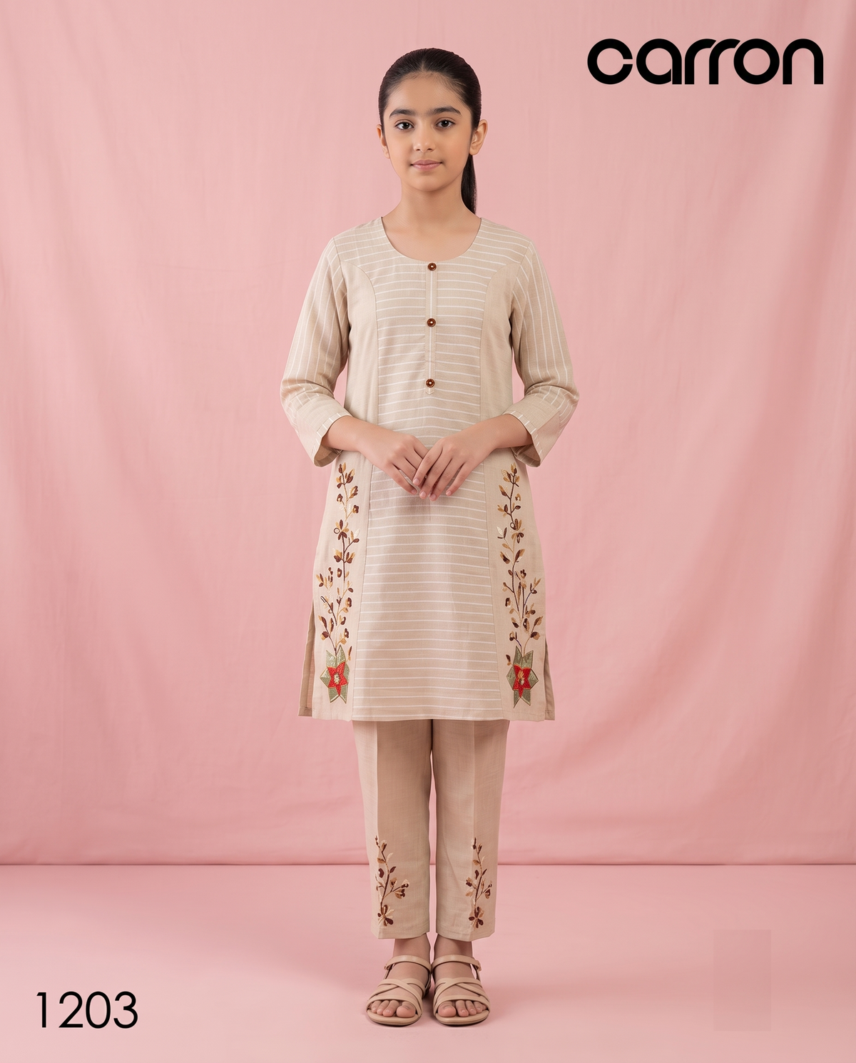 Cream Colour Kurti Set(GC-GKUS_1203)