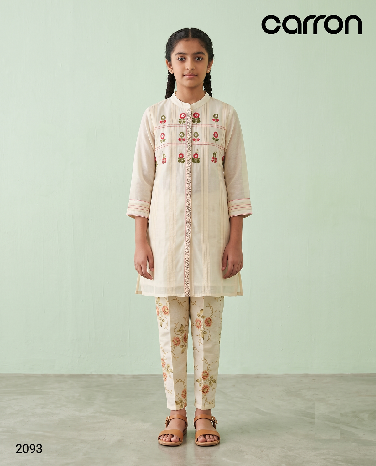 Cream Colour Kurti Set(GC-GKUS_2093)