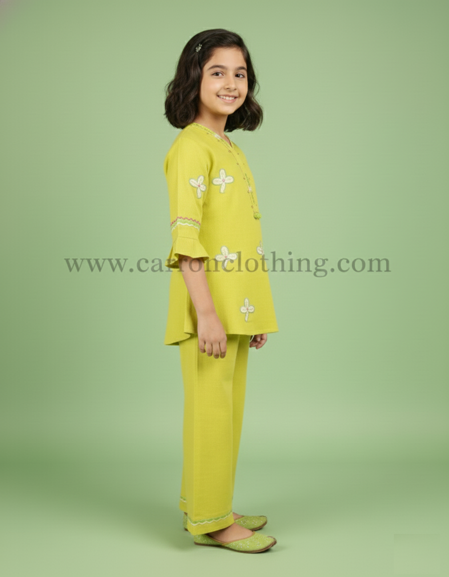 Lime Green Colour Kurti Set (GC-GKUS_4366)