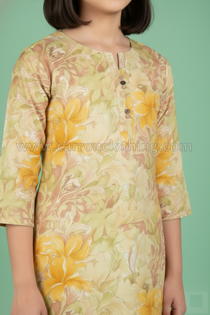 Mustard Colour Kurti Set (GC-GKUS_4606)