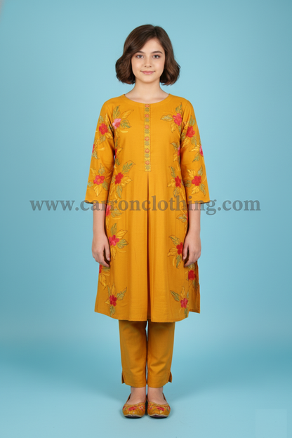 Yellow Colour Kurti Set (GC-GKUS_925)