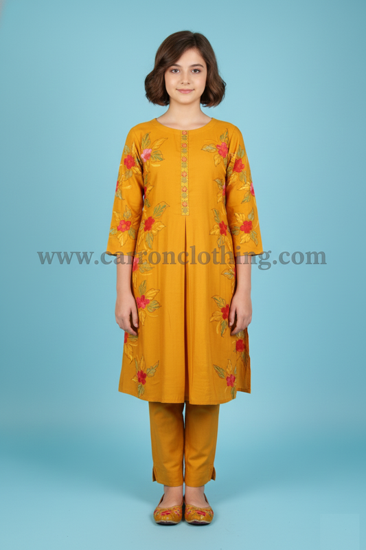 Yellow Colour Kurti Set (GC-GKUS_925)