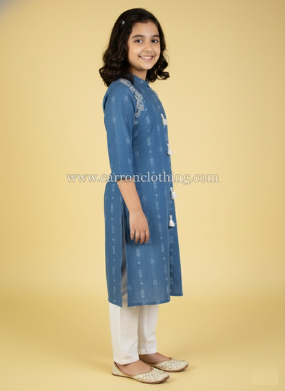 Blue Colour Kurti Set (GC-GKUS_959)