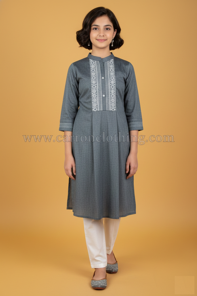Grey Colour Kurti Set (GC-GKUS_963)