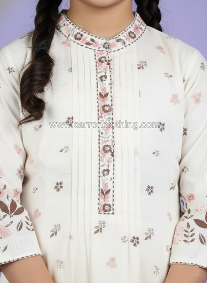 Cream Colour Kurti Set (GC-GKUS_1000)