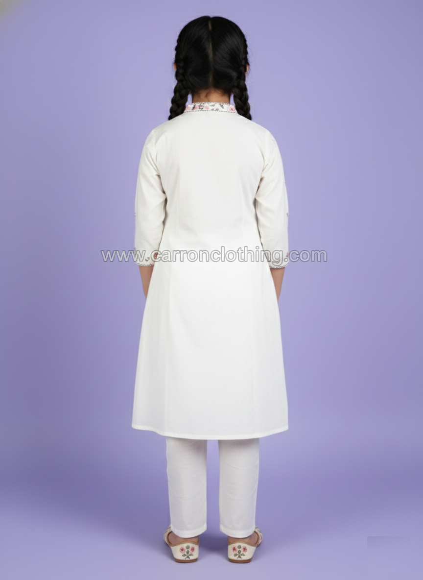 Cream Colour Kurti Set (GC-GKUS_1000)