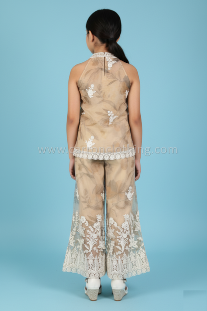 Fawn Colour Plazo Set(GE-GPZS_1007)