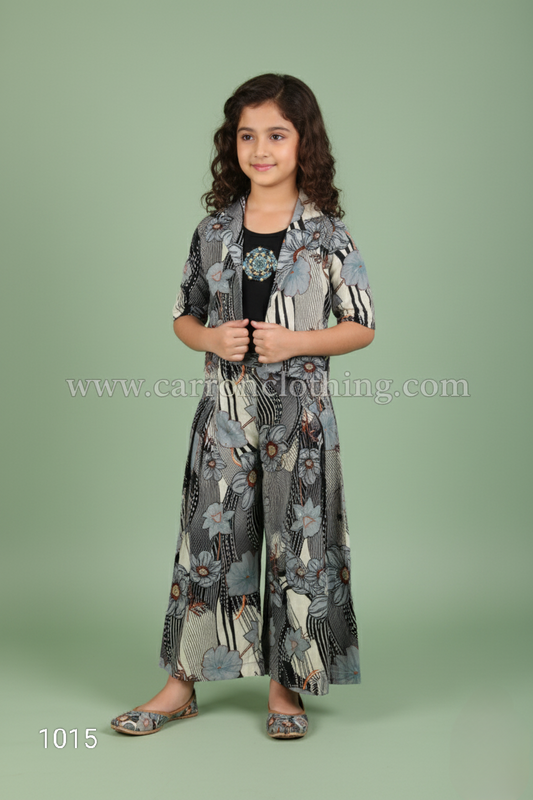 Black Colour Plazo Set(GE-GPZS_1015)