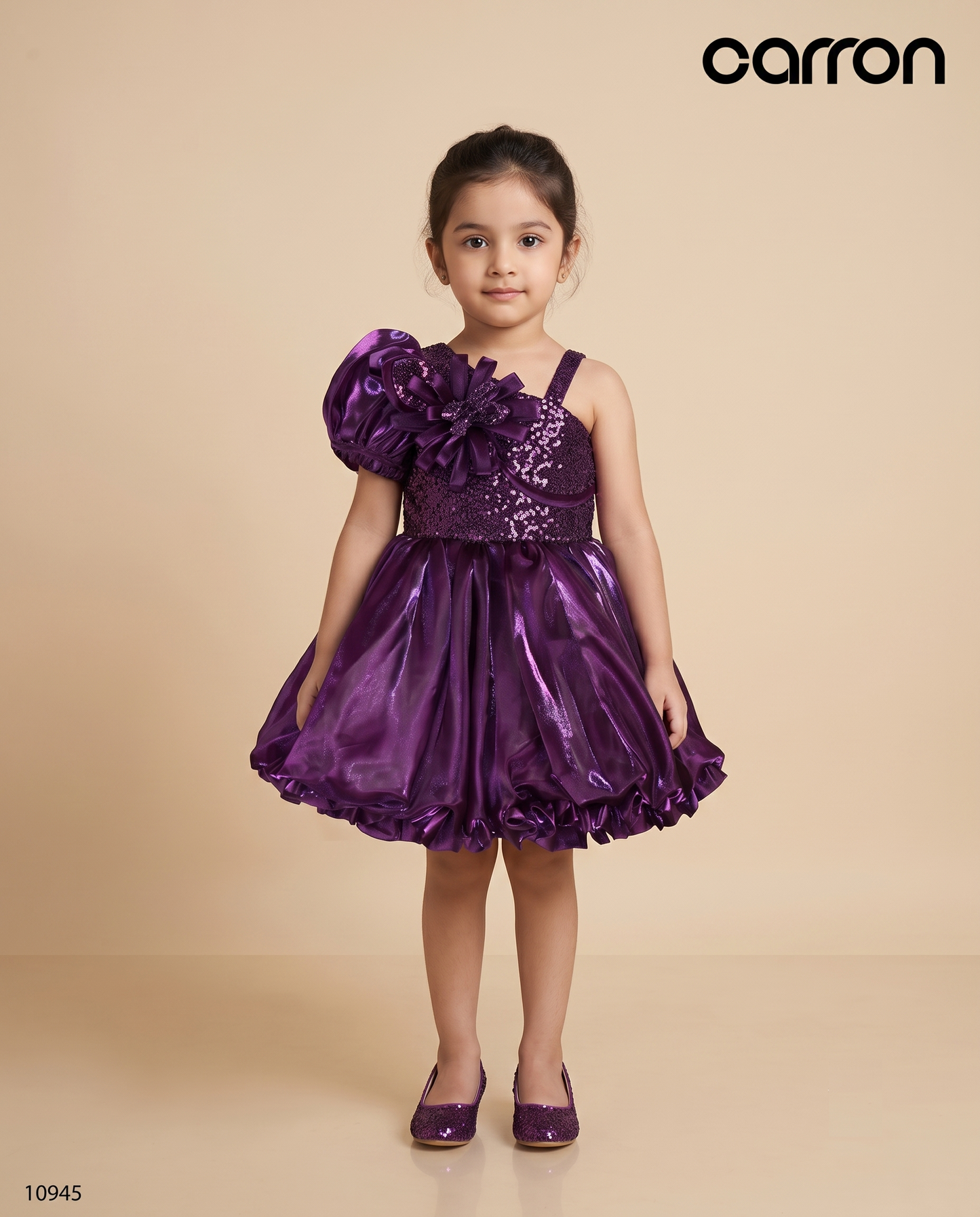 Wine Colour Party Frock(GE-GFRP_10945)