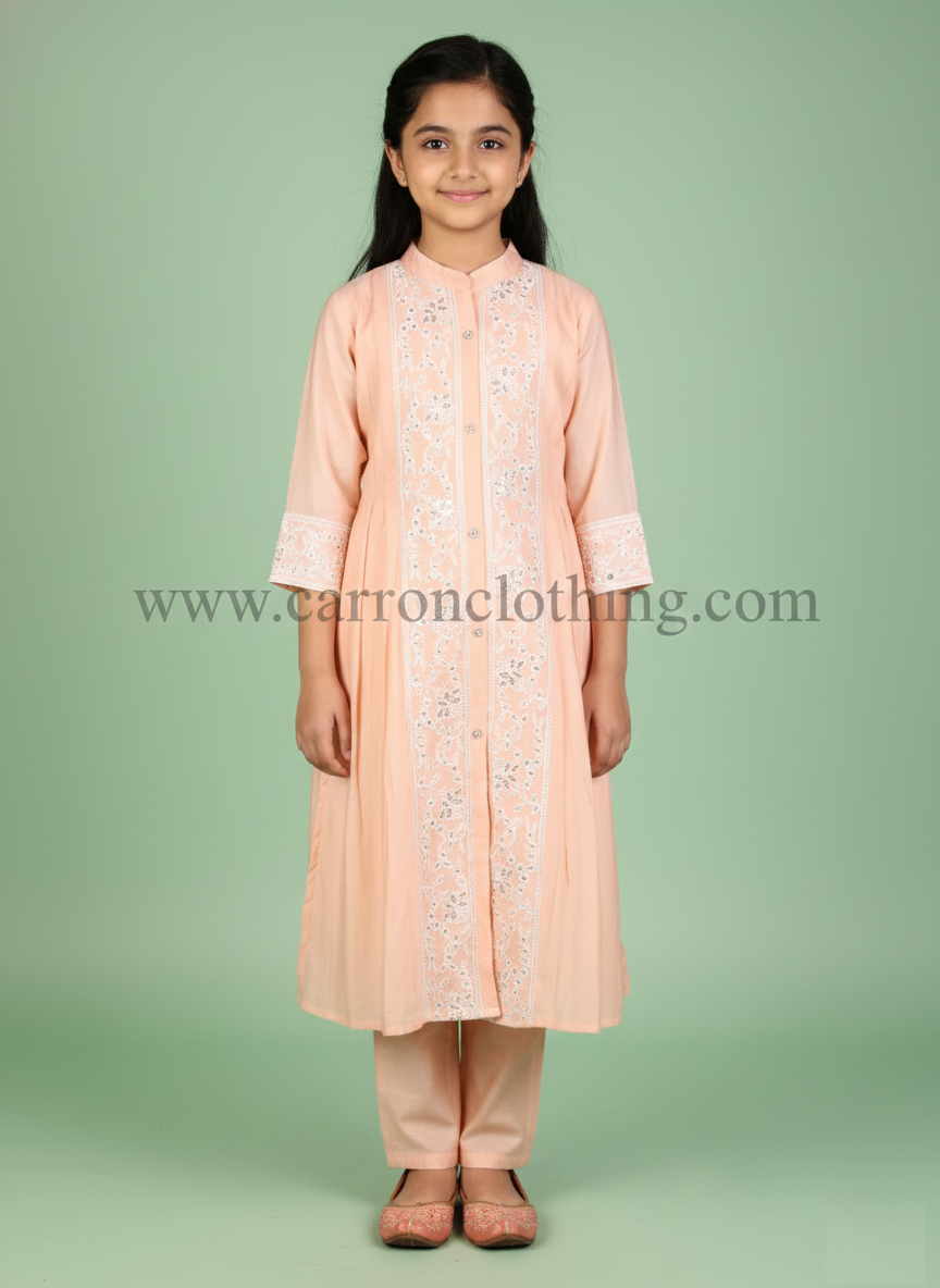 Peach Colour Kurti Set (GC-GKUS_1161)