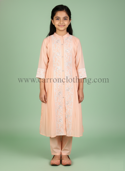 Peach Colour Kurti Set (GC-GKUS_1161)