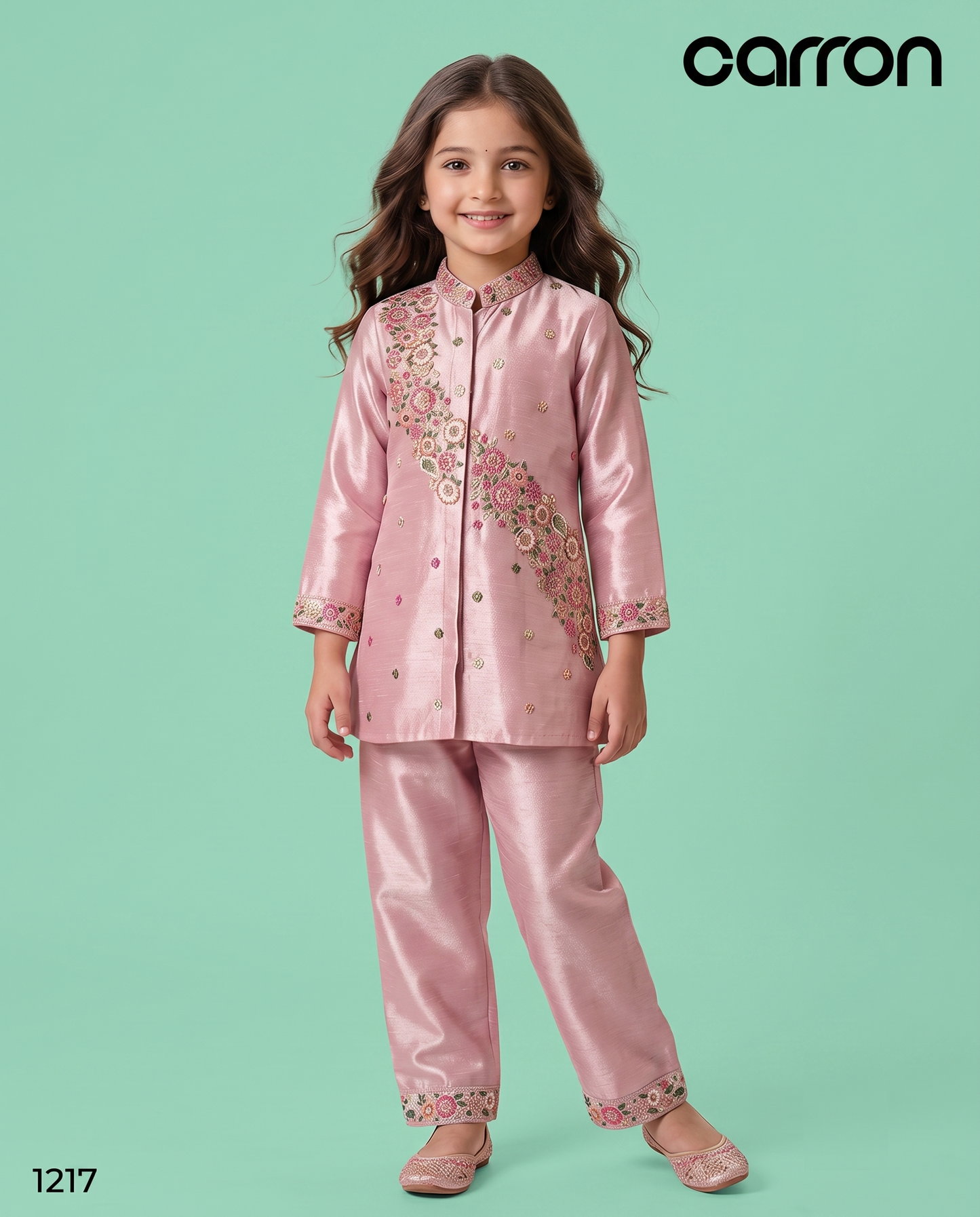 Rose Pink Colour Party Co-Ord Set(GE-GPZS_1217)