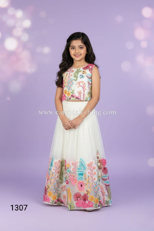 Cream Colour Ghaghra Choli(GE-GGHC_1307)