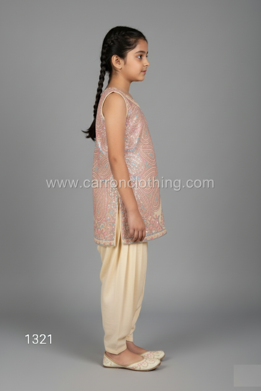Peach Colour Chudidar(GE-GCHU_1321)