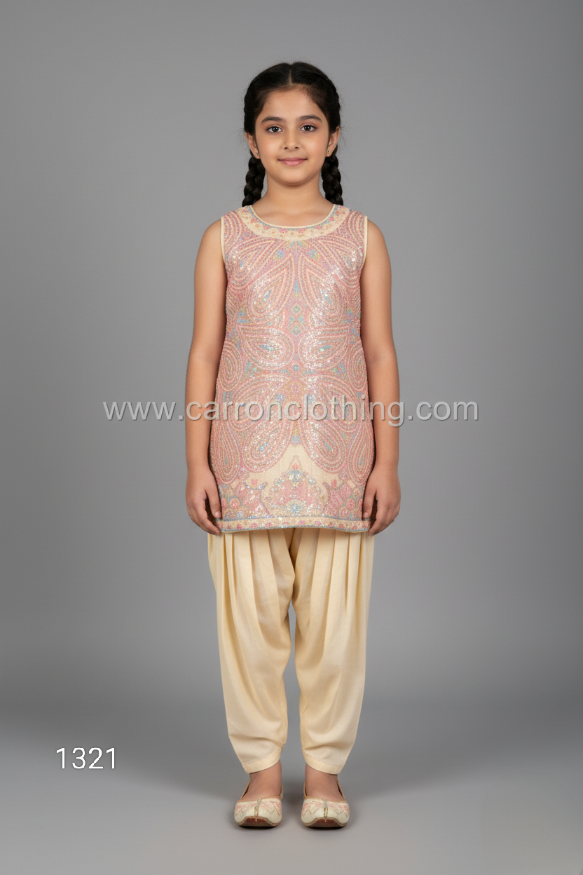 Peach Colour Chudidar(GE-GCHU_1321)