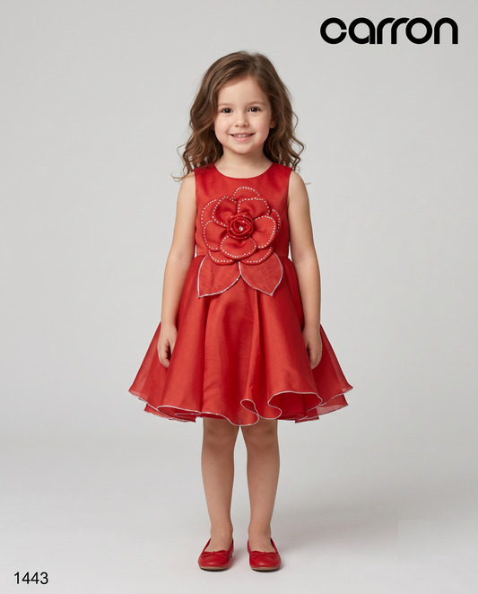 Carrot Colour Party Frock(GE-GFRP_1443)