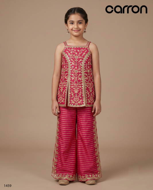 Fuchsia Pink Colour Plazo Set(GE-GPZS_1459)