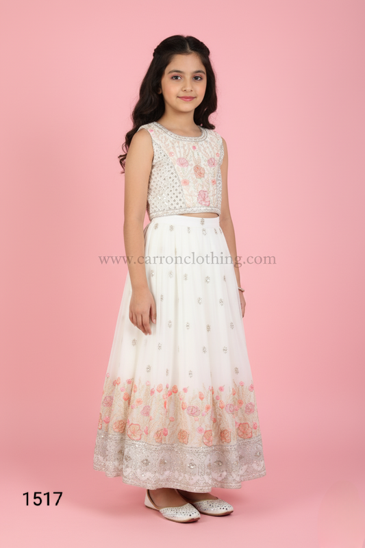 White Colour Ghaghra Choli(GE-GGHC_1517)